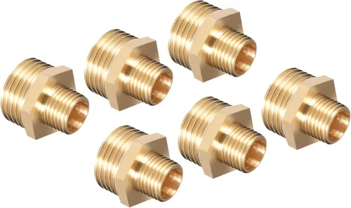 Miniatura 8 de M METERXITY Paquete de 8 accesorios de tubería de rosca macho, accesorio de tubería de rosca macho hexagonal G1/8 x G1/8, adaptador de acoplador