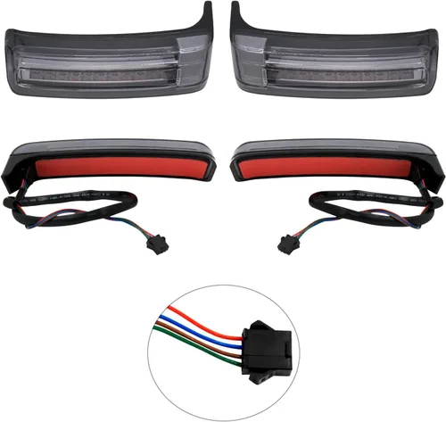 Miniatura 6 de Luces traseras de alforja para motocicleta, freno de marcha, lámpara LED de señal de giro apta para Harley Touring Street Glide Road Glide Road King