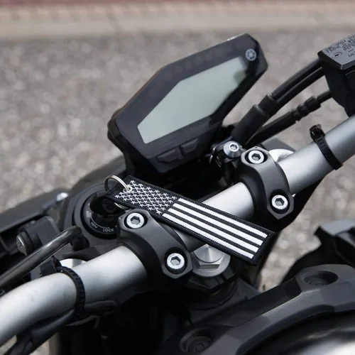 Miniatura 4 de Llavero de bandera con llavero, EDC para motocicletas, scooters, coches y regalos