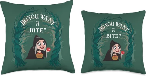 Miniatura 3 de Disney Villains Kawaii Evil Witch Do You Want A Bite - Cojín de cojín (16.0 x 16.0 in), multicolor