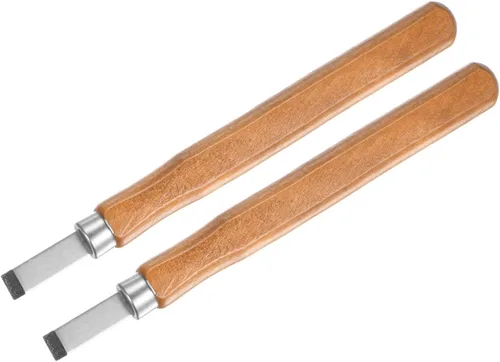 uxcell Cuchillo de tallado de madera, cinceles, acero de alta velocidad de 0.157 pulgadas (0.283 in) para escultura plana grande para manualidades,