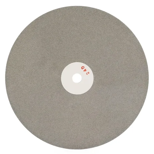 Miniatura 14 de Drilax Disco de regazo plano de diamante de 8 pulgadas Grano 100, orificio de eje de 1/2 pulgada para rectificado lapidario, modelado de piedra