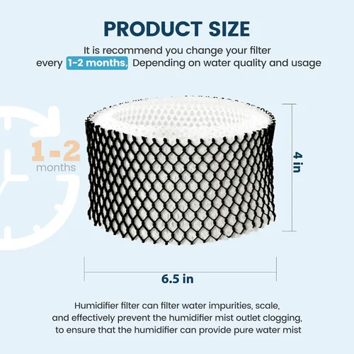 Miniatura 4 de Colorfullife Paquete de 6 filtros humidificadores HWF62 A para Holmes, repuesto para humidificador Holmes Sunbeam, reemplaza HWF62 HWF62CS HWF62D