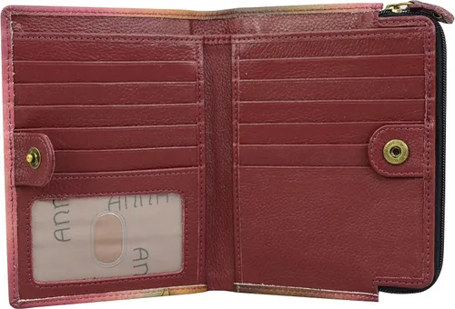 Miniatura 3 de Anna By Anuschka Cartera de mano de cuero genuino pintada a mano para mujer