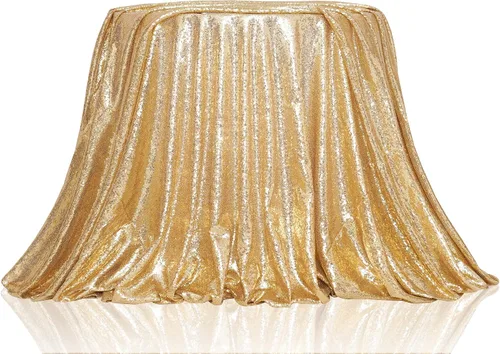 Miniatura 69 de PartyDelight Mantel de lentejuelas redondo de 50 pulgadas, color dorado claro, adorno de mesa para decoración de bodas, fiestas, cumpleaños