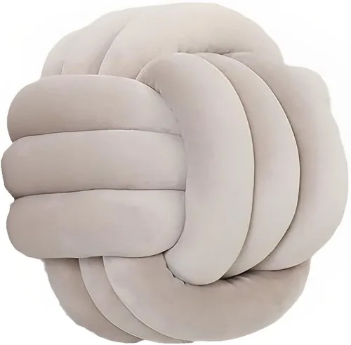 Miniatura 19 de Almohada redonda de nudo para decoración de habitación de niños, juguetes de peluche para aliviar el estrés (menta, 11 pulgadas/11.0 in)