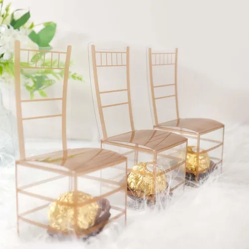 Miniatura 15 de Efavormart - 25 cajas de dulces con estampado de encaje con estampado de mariposa plateada, elegantes cajas de regalo con forma de mariposa