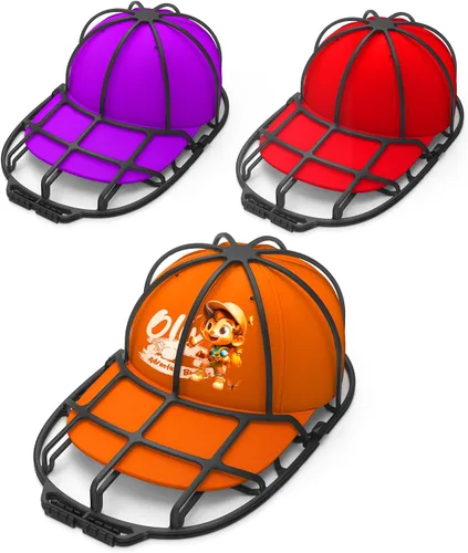 Miniatura 8 de XQXA Jaula de lavado de sombreros para gorras de béisbol, limpiador de sombreros para lavadora y lavavajillas, se adapta a gorras de adultos