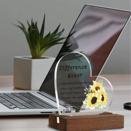 Miniatura 7 de Regalos de agradecimiento para profesores Mon Difference Maker Decoración de escritorio para profesores, mujeres, líderes, abucheos, regalos