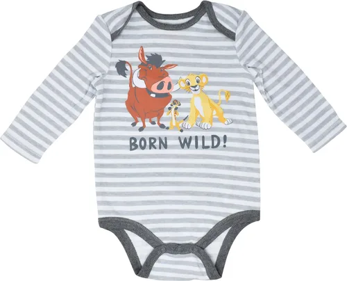 Miniatura 3 de Disney Lion King Winnie the Pooh Mickey Mouse Minnie Mouse Baby 3 Pack Bodysuits Newborn to Infant
