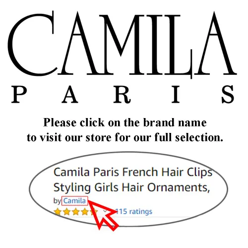 Miniatura 7 de Camila Paris CP2254 - Pinza de pelo francés para niñas, hecha a mano, cierre automático de metal, pinzas de agarre fuerte para mujeres