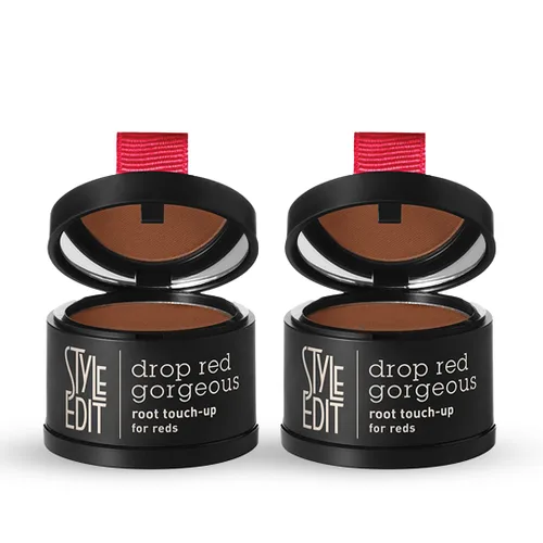 Miniatura 25 de Style Edit Polvo de retoque de raíz para cabello marrón claro Color de cabello para cubrir canas y raíces Polvo de línea capilar con infusión