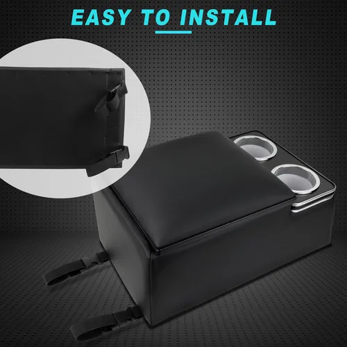 Miniatura 5 de Organizador universal para consola central de coche con portavasos y soporte para teléfono, consolas para asiento trasero con apoyabrazos y caja
