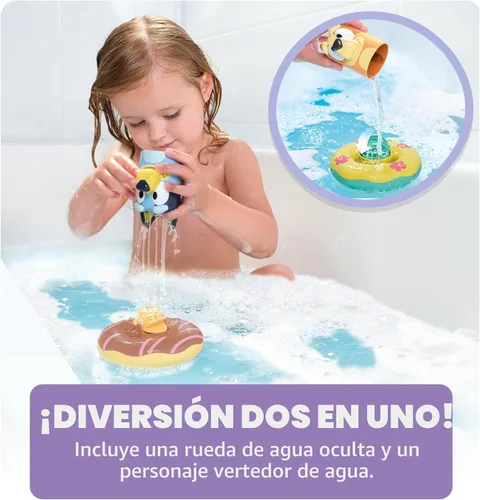 Miniatura 5 de TOMY Toomies Splash & Float Bingo and Bluey Water Toys - Juego de baño y piscina 2 en 1 para niños pequeños con tazas de verter y ruedas de agua, a