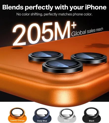 Miniatura 4 de TORRAS 3 años de durabilidad definitiva para iPhone 17 Pro Max/17 Pro protector de lente de cámara - Ajuste invisible 1:1 y claridad ultra, vidrio
