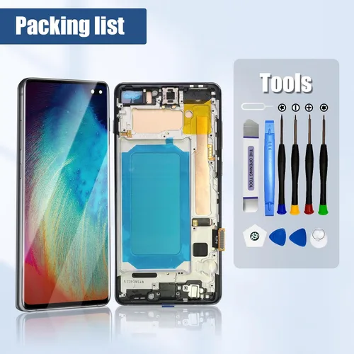 Miniatura 6 de Para Samsung S10 Plus Reemplazo de pantalla con marco para Samsung Galaxy S10+ Plus Reemplazo de pantalla G975f G975u G975w Pantalla LCD Pantalla