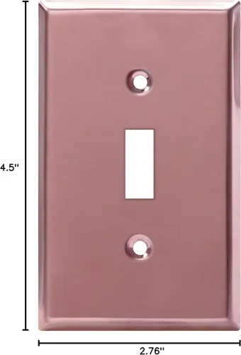 Miniatura 60 de ENERLITES Placa de Pared Metálica para Interruptor de Luz de Palanca, Acero Inoxidable 201, Resistente a la Corrosión, Tamaño Estándar 1-Gang 4.50