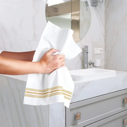 Miniatura 5 de Vplus Paquete de 150 unidades de toallas de baño desechables para invitados, servilletas decorativas de baño, suaves y absorbentes, toallas de mano