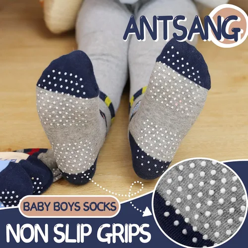 Miniatura 3 de Calcetines de agarre para bebés y niños calcetines de algodón antideslizantes y antideslizantes