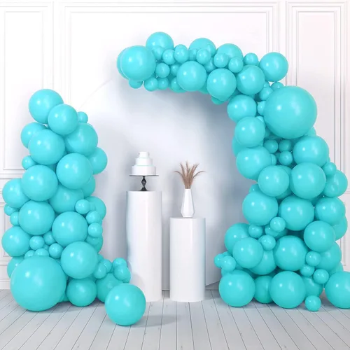 Miniatura 18 de HOUSE OF PARTY Globos azules metálicos: guirnalda de globos azules, globos metálicos azules de 5/12/18 pulgadas para decoraciones de graduación