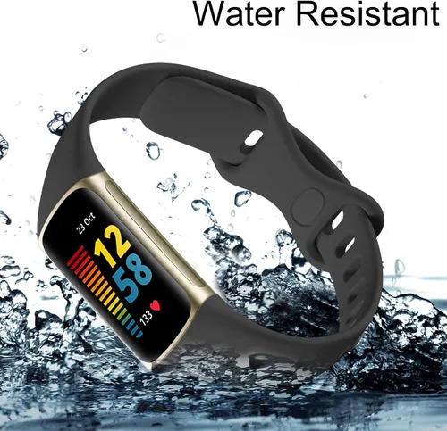 Miniatura 6 de GEAK Paquete de 4 correas delgadas compatibles con correas Fitbit Charge 5/6 para mujeres y hombres, pulseras de repuesto deportivas de silicona