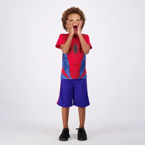 Miniatura 9 de Marvel Avengers Spider-Man - Conjunto de camiseta y pantalón corto para niños pequeños - AzulRojo