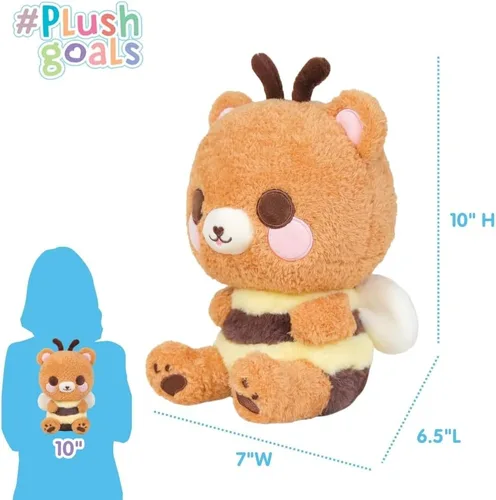 Miniatura 2 de Cuddle Barn PlushGoals - Hunny The Sweet Bear Bee Lindo peluche Kawaii de peluche de miel abejorro suave, regalo de peluche de Fairycore