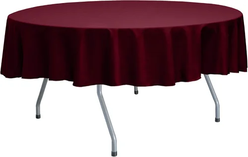Miniatura 73 de ULTIMATE TEXTILE Mantel redondo reversible Shantung Satin Majestic de 72 pulgadas, color verde salvia