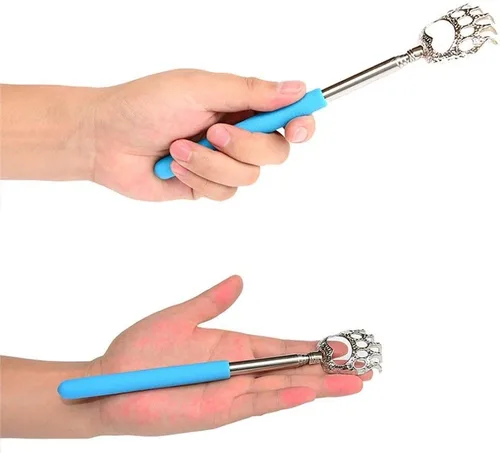 Miniatura 5 de Rascador de espalda en forma de garra de oso, regalos para rellenar calcetines para hombres, mujeres y adultos, rascador telescópico para el cuero