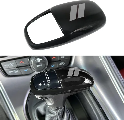 Miniatura 11 de Cubierta de cabeza de perilla de cambio de marcha para accesorios Dodge Charger 2015-2023 Challenger 2015-2024 Durango 2016-2026, inserción