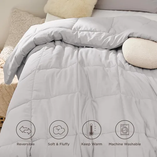Miniatura 277 de Bedsure Relleno de edredón – Edredones acolchados tamaño individual XL, edredón para todas las estaciones, suave manta de ropa de cama alternativa