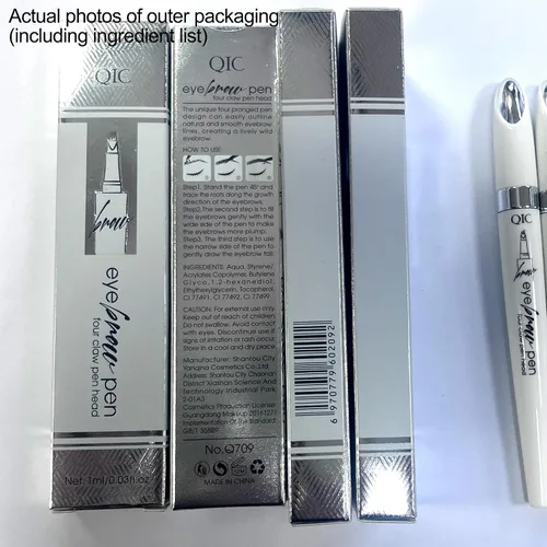 Miniatura 9 de Pluma de cejas de 4 puntas, trazos naturales para el cabello, cejas, forro, barba, línea capilar (1#café claro)