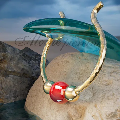 Miniatura 20 de Fake Opal Septum Rings