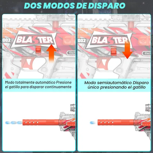 Miniatura 4 de Lanzador de Bolas de Gel Versión Transparente Eléctrico Semiautomático Potente 170 Fps 85 pies 10 Rondas Por Segundo Lanzador Automático de Bolas