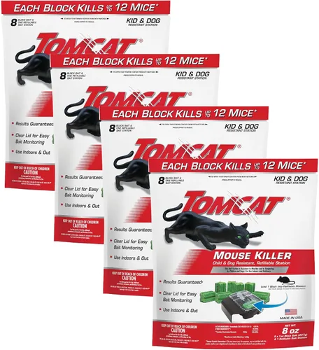 Miniatura 15 de Tomcat Mouse Killer estación desechable para matar ratas y ratones, resistente a niños y perros
