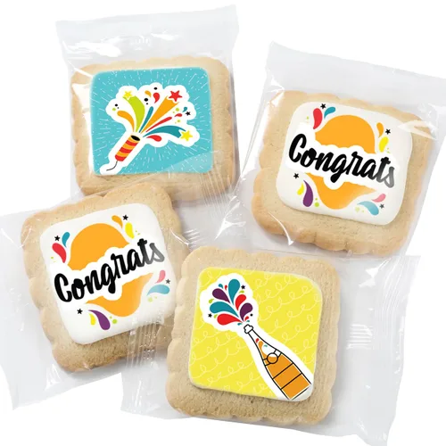 Miniatura 2 de Paquete de 4 cestas de regalo de felicitaciones para niños, hombres, mujeres, amigos de graduación Sin frutos secos, Kosher