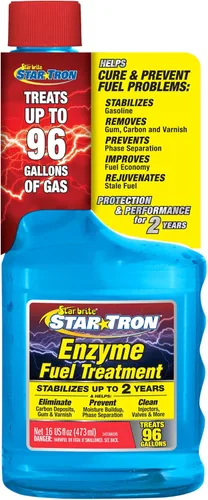 Star Tron Tratamiento de Combustible con Enzimas - Fórmula para Motores Pequeños - 16 Oz Trata hasta 96 Galones, Aditivo de Gas Rejuvenece y