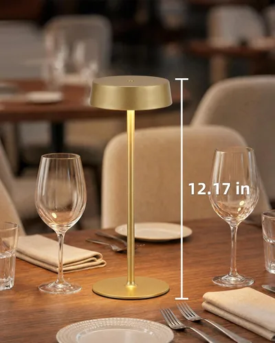Miniatura 9 de Lámpara inalámbrica, lámpara de mesa recargable, funciona con pilas, control táctil regulable RGB, 3 temperaturas de color, función de memoria LED