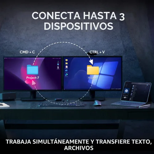 Miniatura 11 de Logitech MX Keys S Combo - Teclado y ratón inalámbrico de alto rendimiento con reposa muñeca, iluminación personalizable, desplazamiento rápido