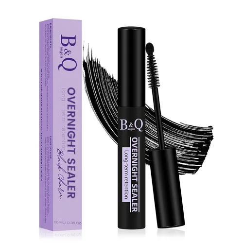 Sellador de pestañas para extensiones de pestañas de 0.2 fl oz, sellado de pestañas negras transparente B&Q sellador de extensiones de pestañas