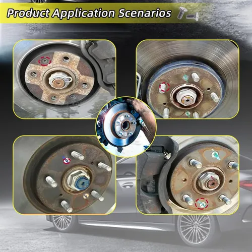 Miniatura 5 de Kewucn 4 piezas de tornillos de rotor de disco de freno de acero inoxidable para delantero y trasero, accesorios de reemplazo OEM 93600-06014-0H
