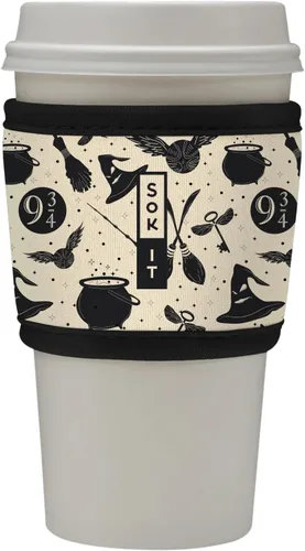 Miniatura 94 de Sok It HotSok Coffee & Tea - Funda de neopreno con aislamiento reutilizable (floral abstracto)