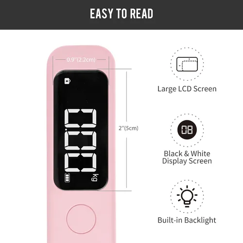 Miniatura 2 de pack all Báscula de equipaje de 110 libras, báscula digital de mano, báscula de peso de viaje para equipaje con pantalla LCD retroiluminada, batería