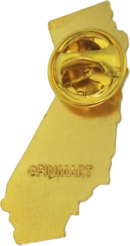 Miniatura 2 de PinMart Pin de solapa de bandera en forma de estado