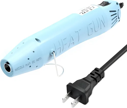 Miniatura 10 de Pistola de calor, mini pistola de calor para tubo termocontraíble, para manualidades DIY, pistola de aire caliente de 300 W con boquilla reflectora