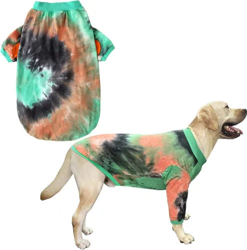 Miniatura 17 de Camisetas de algodón para perros, con estampado de dinosaurios, pijamas para mascotas, transpirable, ropa elástica para perros pequeños