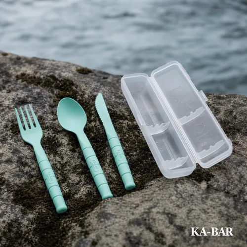 Miniatura 7 de Ka-Bar 9939 Lunch Pal - Cuchillo utilitario compacto para uso diario con tenedor y cuchara