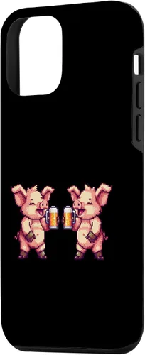 Miniatura 2 de iPhone 12 mini Pig Beer Party Team Comic Gamer Crew Case