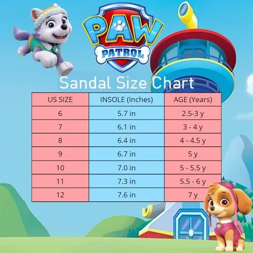 Miniatura 6 de Nickelodeon Skye Everest Beach - Zapatos iluminados de la Patrulla Canina para niñas, sandalias de verano, zapatos de agua para niños, correa
