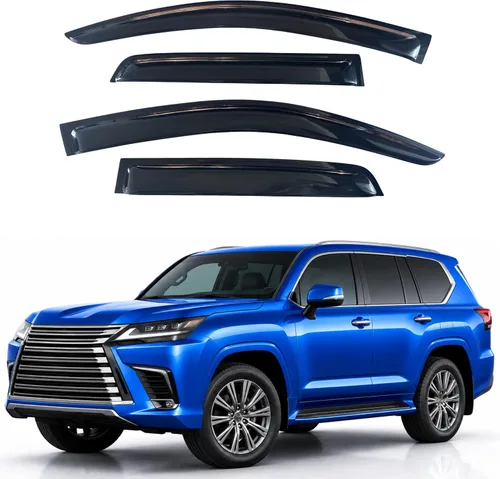 Miniatura 94 de IG - Visera para ventana para Ford Bronco y F150-F350 1980-1996, deflector lateral tipo cinta adhesiva, resistente, contra lluvia y viento